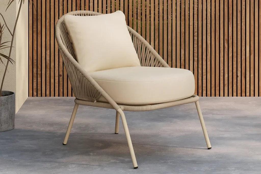 Venture Home Lindos loungfåtöljer, beige, tvåpack
